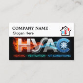Custom HVAC Business Card with Company Logo slog 3 名刺 (正面)