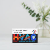 Custom HVAC Business Card with Company Logo slog 4 名刺 (スタンド正面)