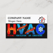 Custom HVAC Business Card with Company Logo slog 4 名刺 (正面)