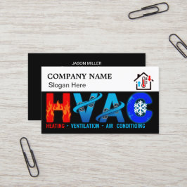 Custom HVAC Business Card with Company Logo slog 5 名刺
