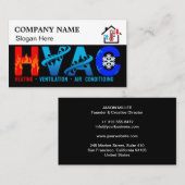 Custom HVAC Business Card with Company Logo slog 7 名刺 (正面/裏面)