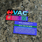 Custom HVAC Company Logo Qr Code | Professional AC 名刺