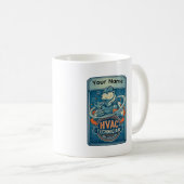 Custom HVAC Technician Cool Polar Bear Mug コーヒーマグカップ (正面右)