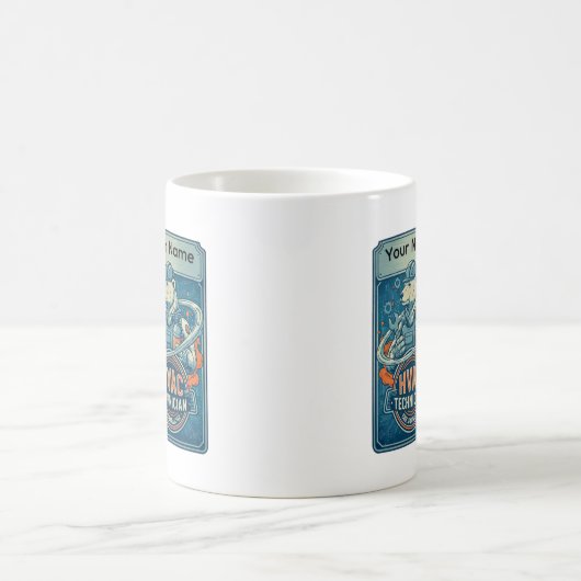 Custom HVAC Technician Cool Polar Bear Mug コーヒーマグカップ (中央)