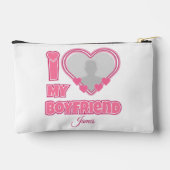 Custom I Love My Boyfriend – Add Photo & Name アクセサリーポーチ (裏面)