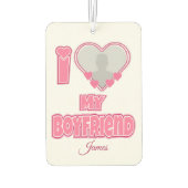 Custom I Love My Boyfriend – Add Photo & Name カーエアーフレッシュナー (裏面)