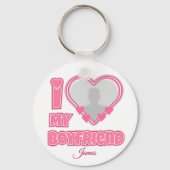Custom I Love My Boyfriend – Add Photo & Name キーホルダー (裏面)