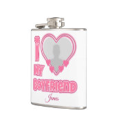 Custom I Love My Boyfriend – Add Photo & Name フラスク (左)