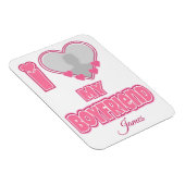 Custom I Love My Boyfriend – Add Photo & Name マグネット (右側)