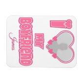 Custom I Love My Boyfriend – Add Photo & Name マグネット (横)