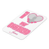 Custom I Love My Boyfriend – Add Photo & Name マグネット (左側)