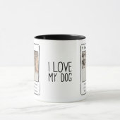 Custom I LOVE MY DOG Faux Social Media Post マグカップ (中央)