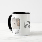 Custom I LOVE MY DOG Faux Social Media Post マグカップ (正面左)