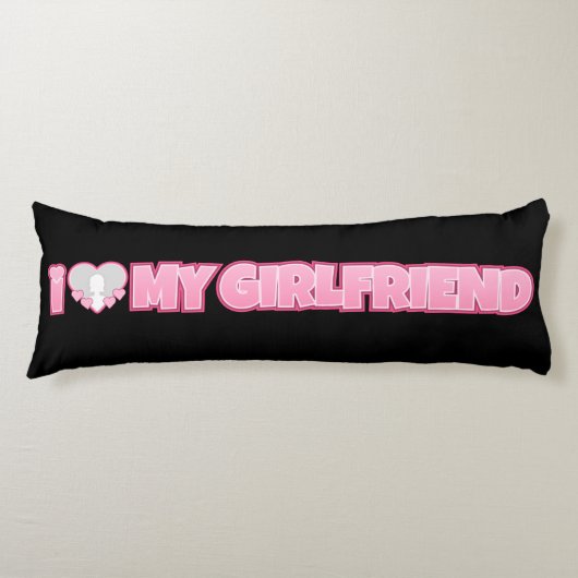 Custom I Love My Girlfriend – Add Photo ボディピロー (正面)