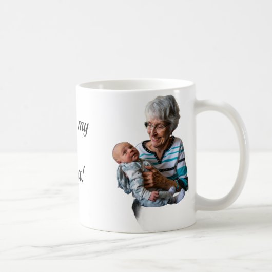 Custom “I Love My Nana” Photo  typography Mug コーヒーマグカップ (右)