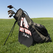 Custom I Love My Wife – Add Name & Photo ゴルフタオル (グリーン)