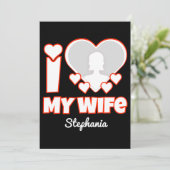 Custom I Love My Wife – Add Name & Photo シーズンカード (スタンド正面)