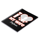 Custom I Love My Wife – Add Name & Photo ノートブック (左側)