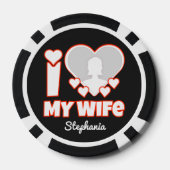 Custom I Love My Wife – Add Name & Photo ポーカーチップ (裏面)