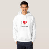Custom I Love You Hoodie – Personalized Name Heart パーカ (正面フル)