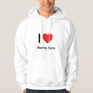 Custom I Love You Hoodie – Personalized Name Heart パーカ