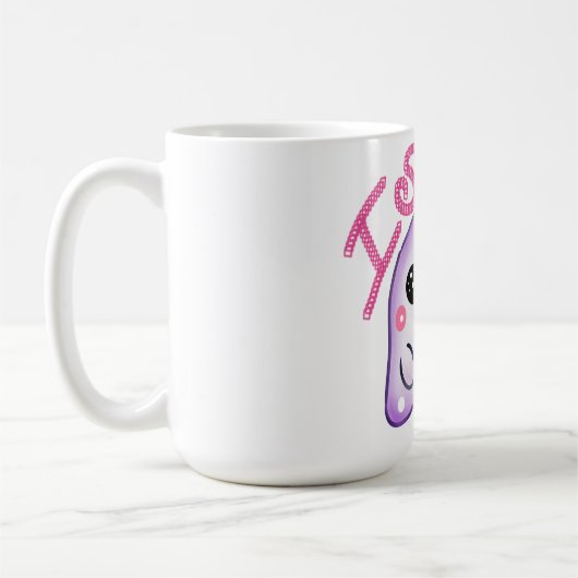 Custom "I Scream" Ghost with Ice Cream Cone Art コーヒーマグカップ (左)