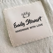 Custom icon Script handmade with love  サテンリボン