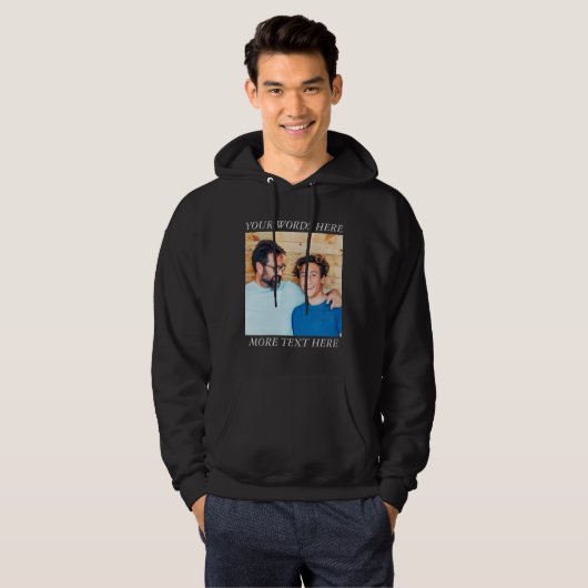 Custom Image and Text Hoodie, Create Your Own パーカ (正面フル)