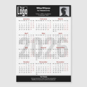 Custom Image Logo Black White 2026 Calendar Magnet (正面)