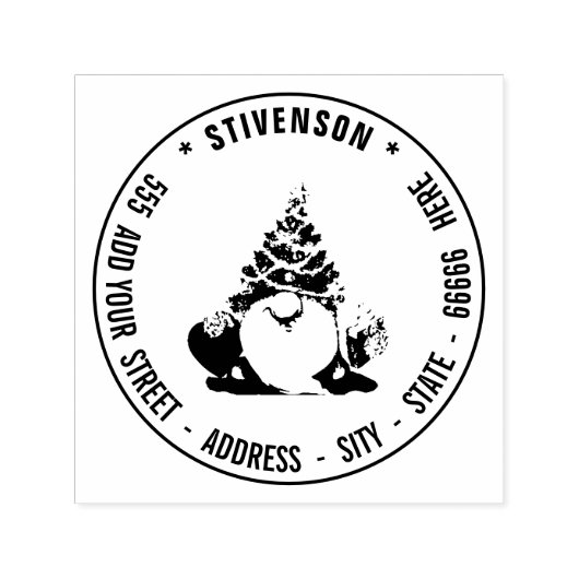 Custom Image Name Return Address Stamp Example セルフインキングスタンプ (デザイン)