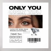 Custom Image, name & Text | Personalized ポスター (正面)