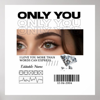 Custom Image, name & Text | Personalized ポスター