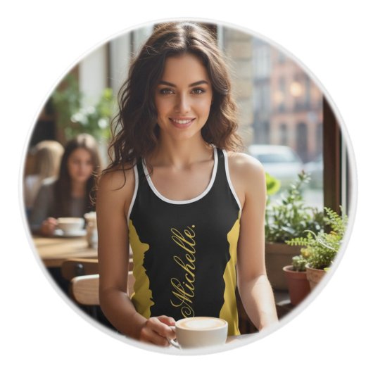 Custom Image Personalized Design Pro Quality セラミックノブ (正面)