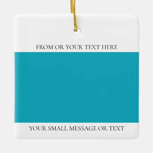 Custom Image Text セラミックオーナメント (正面)