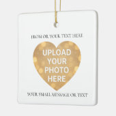 Custom Image Text セラミックオーナメント (左)