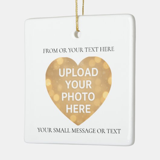 Custom Image Text セラミックオーナメント (左)
