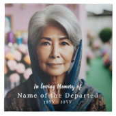 Custom In Loving Memory Keepsake Photo Name Dates タイル (正面)