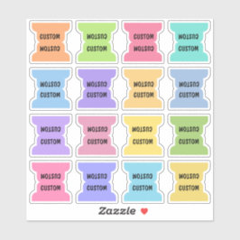 Custom Index Tabs Page Dividers Multicolor Folded シール