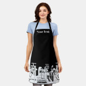 Custom Industrial Metallurgical Combine Silhouette エプロン (着用した状態)