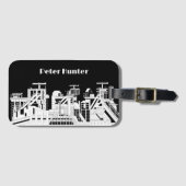 Custom Industrial Metallurgical Combine Silhouette ラゲッジタグ (正面横)