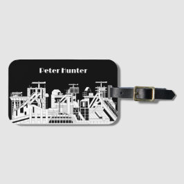 Custom Industrial Metallurgical Combine Silhouette ラゲッジタグ