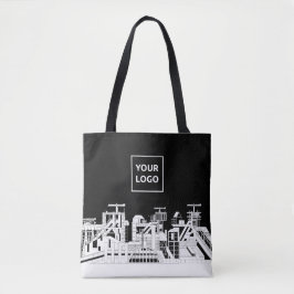 Custom Industrial Skyline Tote Bag with Logo トートバッグ