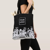 Custom Industrial Skyline Tote Bag with Logo トートバッグ (クローズアップ)