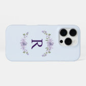 Custom Initial Floral iPhone Case | Gift for Her iPhoneケース (裏面横)