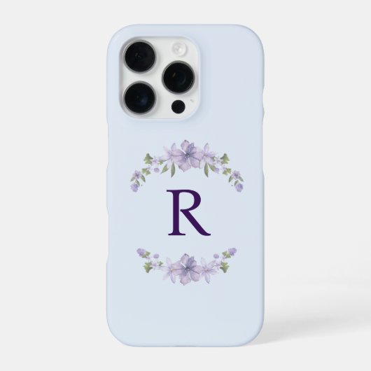 Custom Initial Floral iPhone Case | Gift for Her iPhoneケース (裏面)