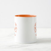 Custom Initial Floral Monogram Mug マグカップ (中央)