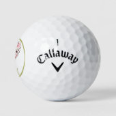 CUSTOM INITIAL GOLF BALL WITH SCANDINAVIAN HEART ゴルフボール (ロゴ)