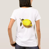 Custom Initial Lemon Silhouette Front Back Print Tシャツ (裏面)