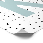 Custom Initial Print | Modern Monogram Wall Art ポスター (角)