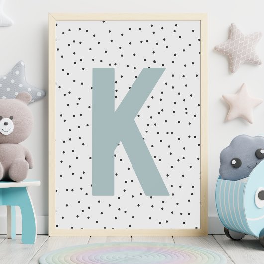 Custom Initial Print | Modern Monogram Wall Art ポスター